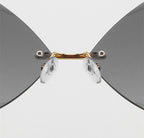 Retro Trend Love Metal Sunglasses