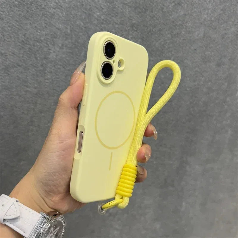 Silicone Magnetic Suction Lanyard iPhone Case - Viexta