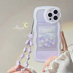 Purple Oil Painting Flower iPhone Case - Viexta