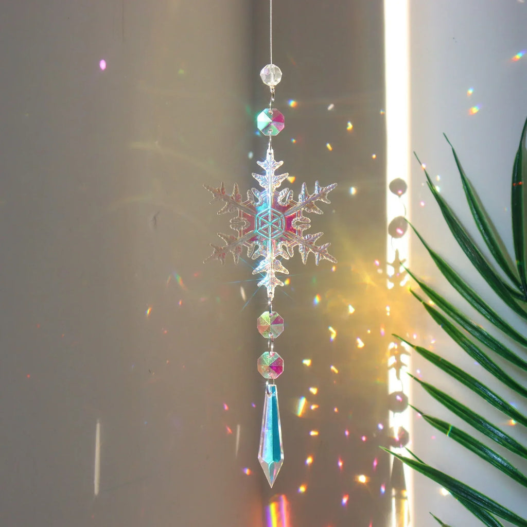 Christmas Colorful Snowflake Crystal Sun Catcher - Viexta