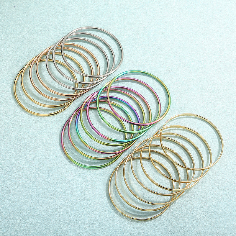 18K Vacuum Vapor Plating Ring Bracelet