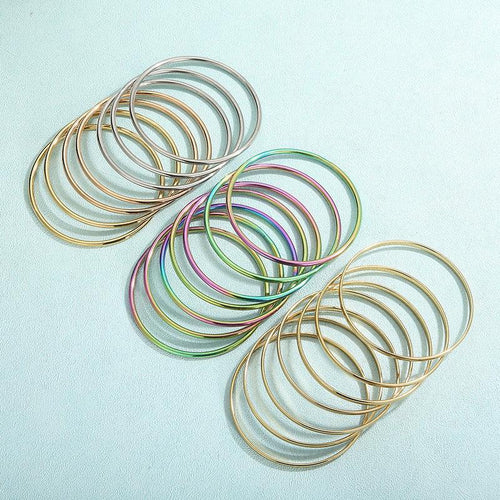 18K Vacuum Vapor Plating Ring Bracelet - Viexta