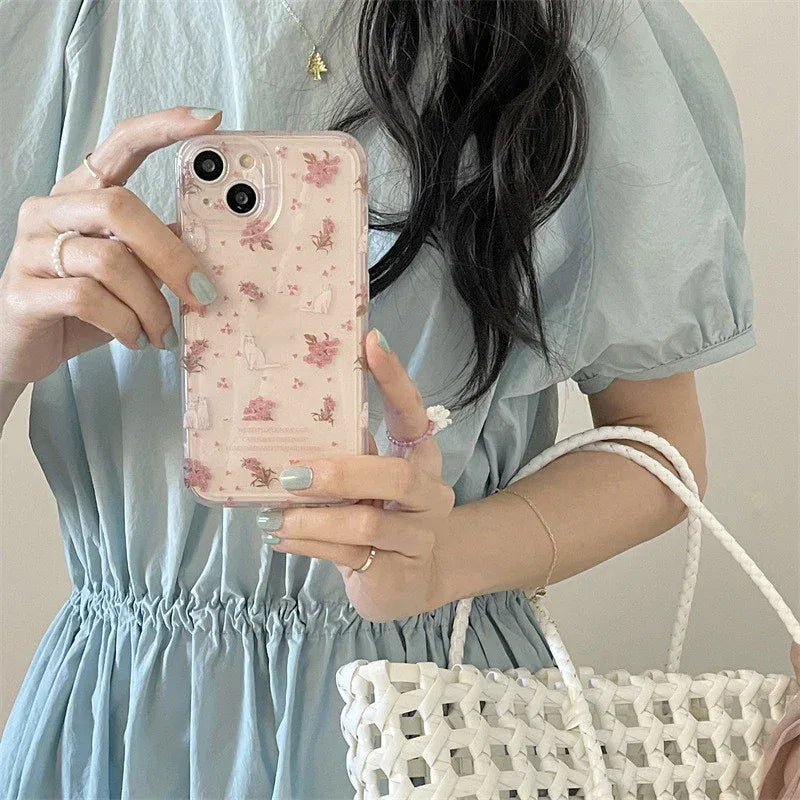 Floral Cat iPhone Case - Viexta