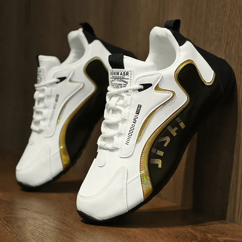 Colorblock Lace-up Sneakers - Viexta