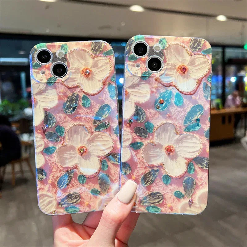 retro-oil-painting-camellia-phone-case - Viexta