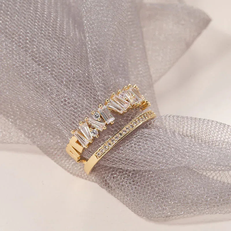Double Layer Zircon Ring - Viexta