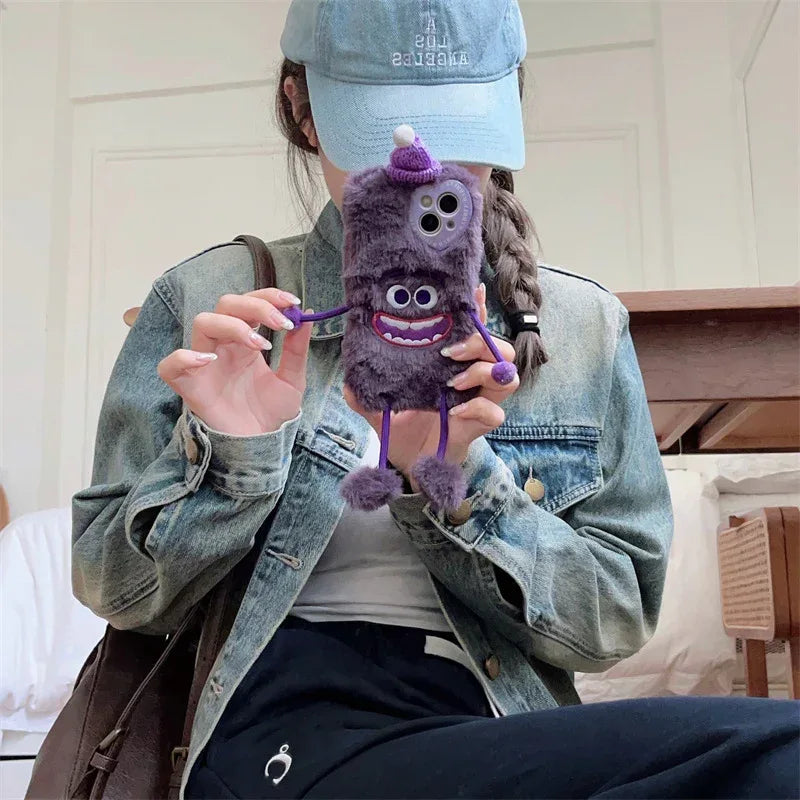 Cute Purple Plush iPhone Case - Viexta