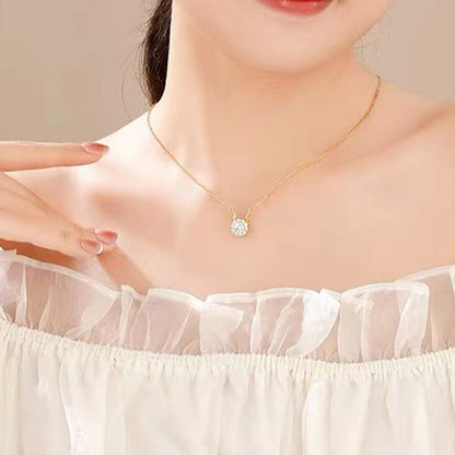 Stainless Steel Rotating Clavicle Necklace