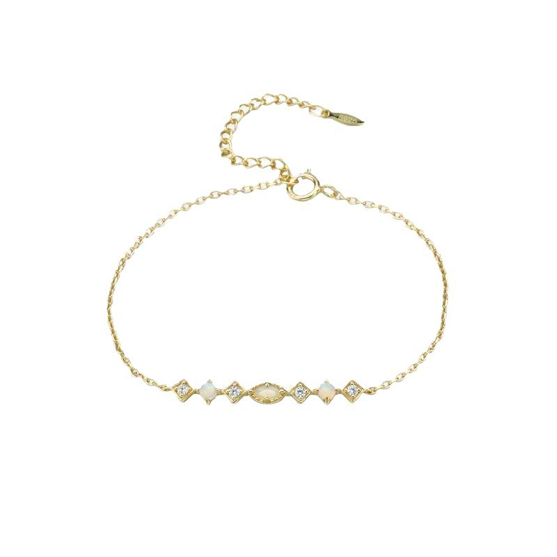 Sterling Silver Small Cube Sugar Bracelet For Women