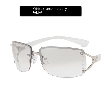 UV-proof Large Frame Diamond Sunglasses