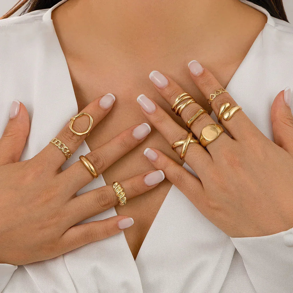 Set of Twist Hollow Ring - Viexta