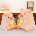 Greedy Banana Pig-shaped Plush Toy - Viexta