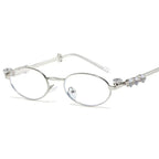 diamond-decoration-oval-metal-sun-glasses - Viexta