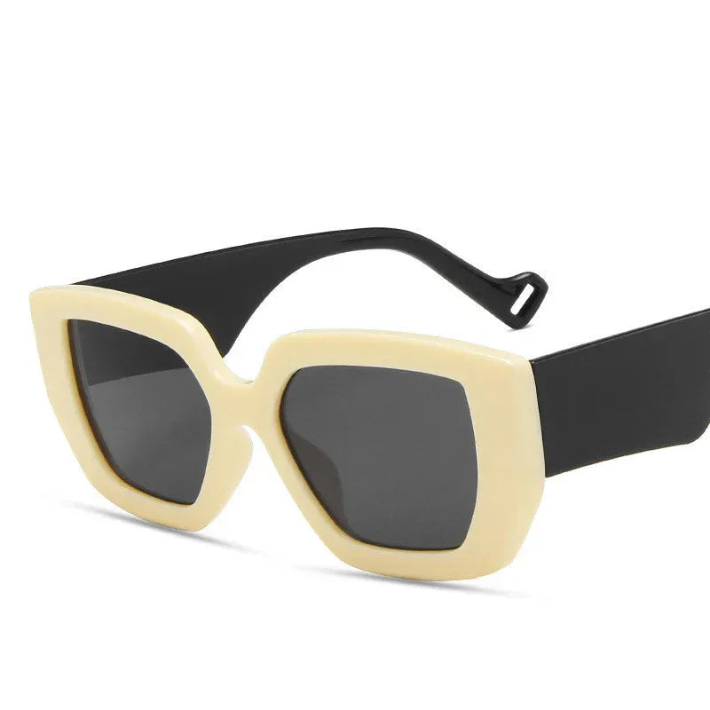 Side Polygon Contrast Sunglasses - Viexta