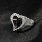 Hollow Heart Zircon Ring - Viexta