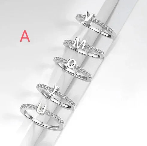 s925-sterling-silver-micro-inlaid-letters-ring - Viexta