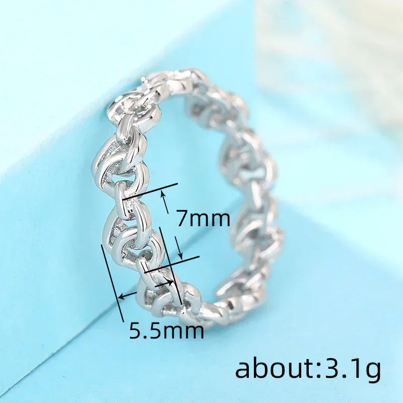 Heart-shaped Chain Ring - Viexta
