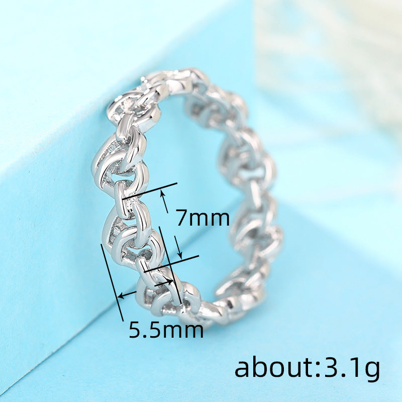 Heart-shaped Chain Ring