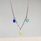 Cute Flower Twin Ultra-fine Clavicle Chain - Viexta
