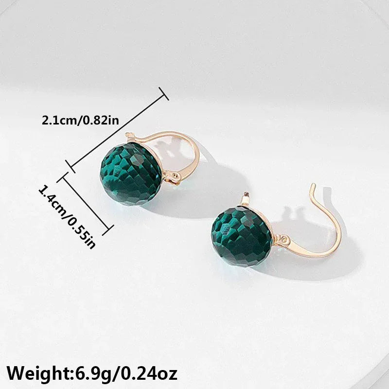Stylish Round Crystal Ear Clips - Viexta