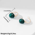 Stylish Round Crystal Ear Clips