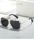 Gradient A Wire Fence Edge Retro Sunglasses - Viexta