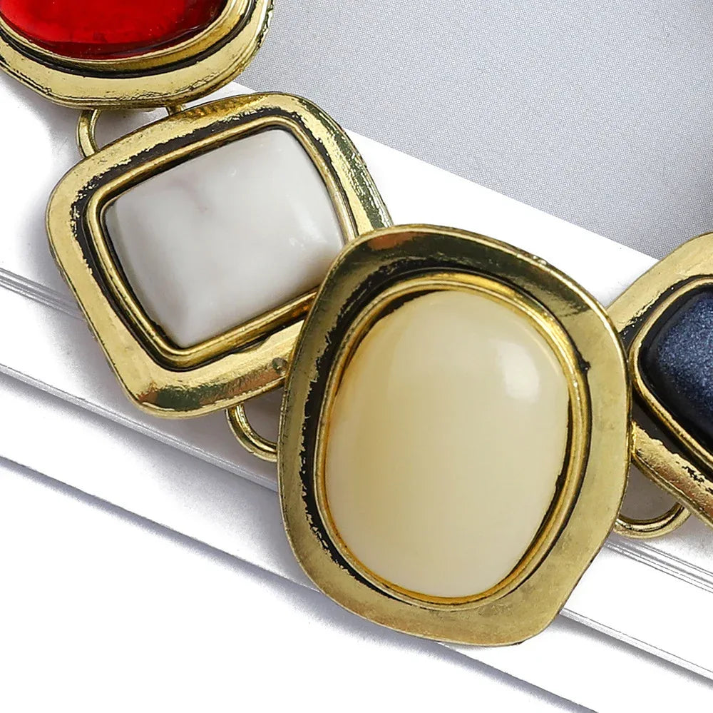 natural-stone-geometric-crystal-glass-bracelet - Viexta