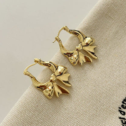 Retro Hong Kong Golden Versatile Earrings