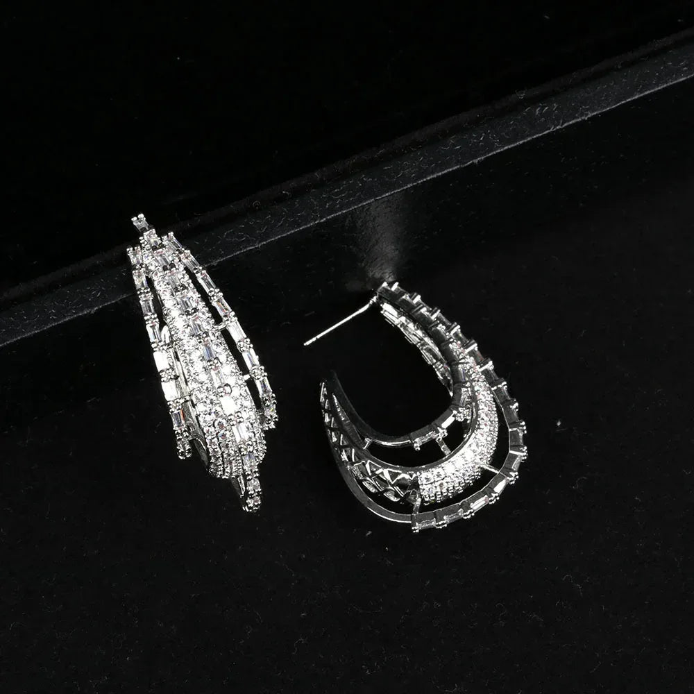 superflash-zircon-multi-layer-three-dimensional-elegant-earring - Viexta