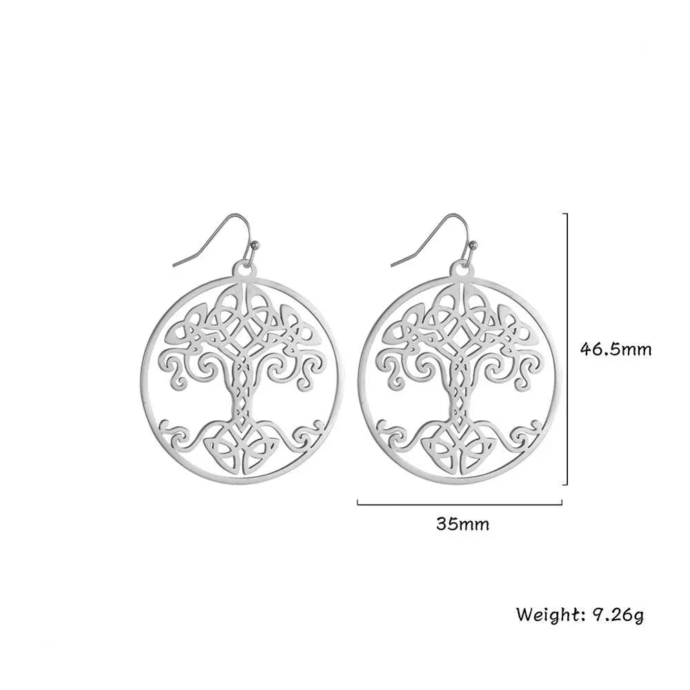 Vintage World Tree Earrings - Viexta