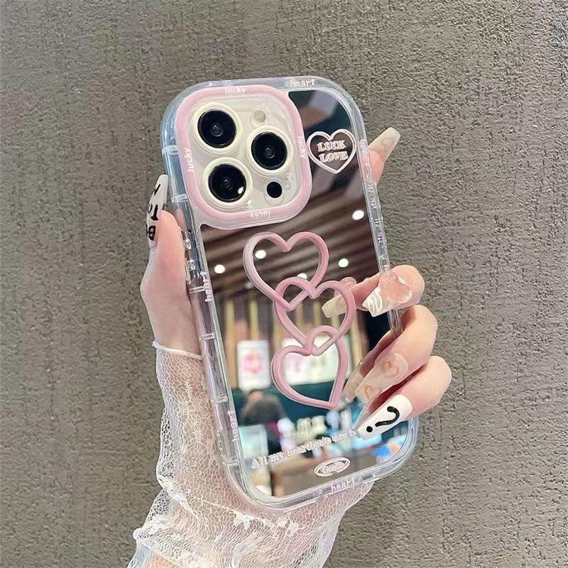 Drop-resistant Love Makeup Mirror iPhone Case - Viexta