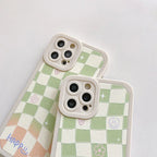 Checkerboard Flower Smile iPhone Case - Viexta