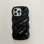 Big Wave Cream Pleated Drop-resistant iPhone Case - Viexta