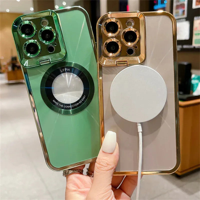 Electroplated Phone Case Luxury CD Pattern for IPHONE - Viexta