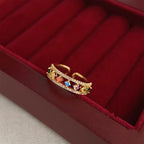Light Luxury Color Zircon Ring - Viexta