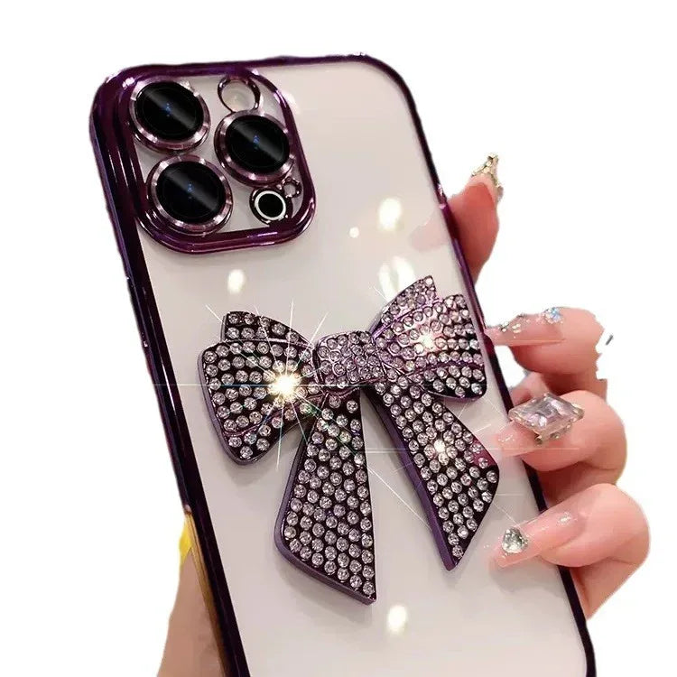 Lens Protector Diamond Bow iPhone Case - Viexta