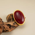 Metal Vintage Inlaid Gem Ring