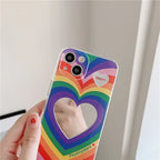 Rainbow Love Mirror Silicone iPhone Case - Viexta