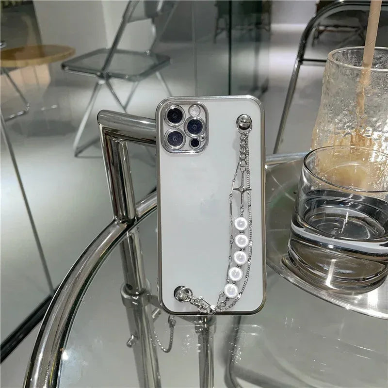 Electroplated Pearl Bracelet iPhone Case - Viexta