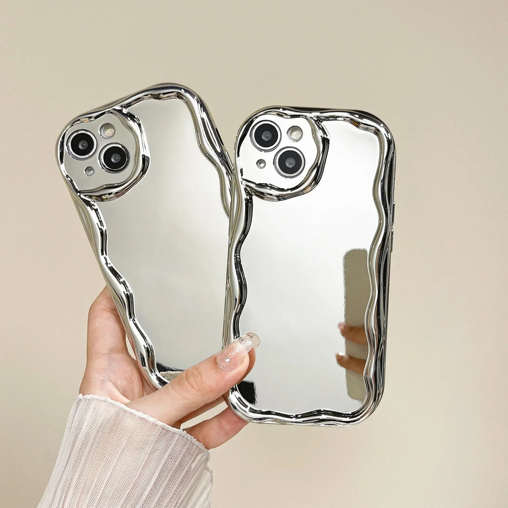 Silver Electroplated Cream Grain iPhone Case - Viexta