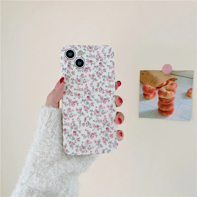 White Fragmented Flower iPhone Case - Viexta