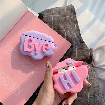 HI BYE Cloud  3D IPHONE AirPods Case