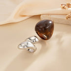 Ins-style Gradient Resin Wide-Width Ring Set - Viexta