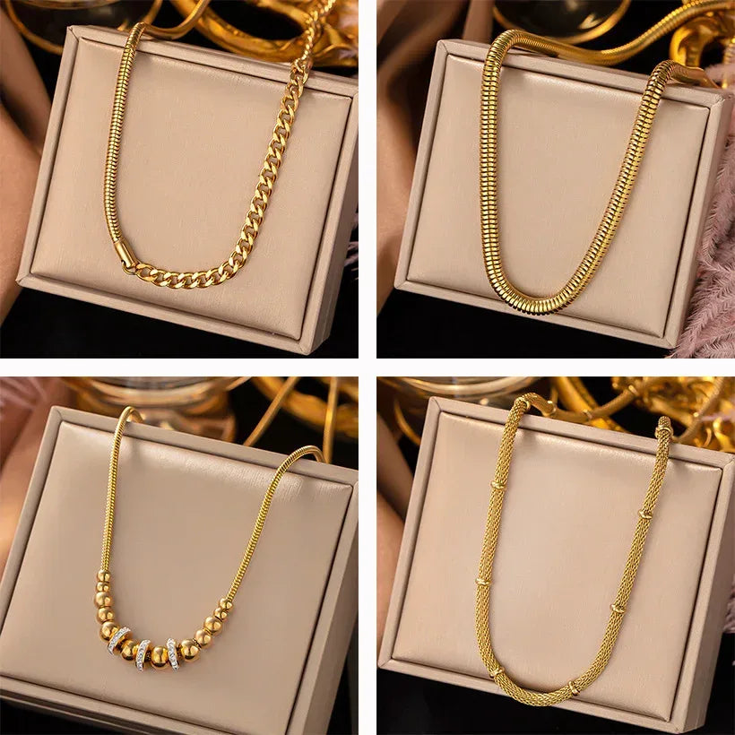 Cuban Thick Double-Layered Clavicle Chain - Viexta