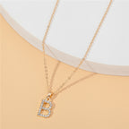 18k 26 Golden English Letter Pendant Clavicle Chain