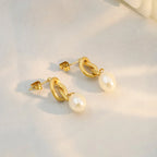 French Vintage Knotted Pearl Earrings - Viexta