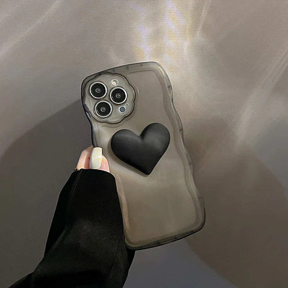 three-dimensional-wave-dark-love-iphone-case - Viexta