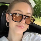 Square Double Beam Sunglasses - Viexta