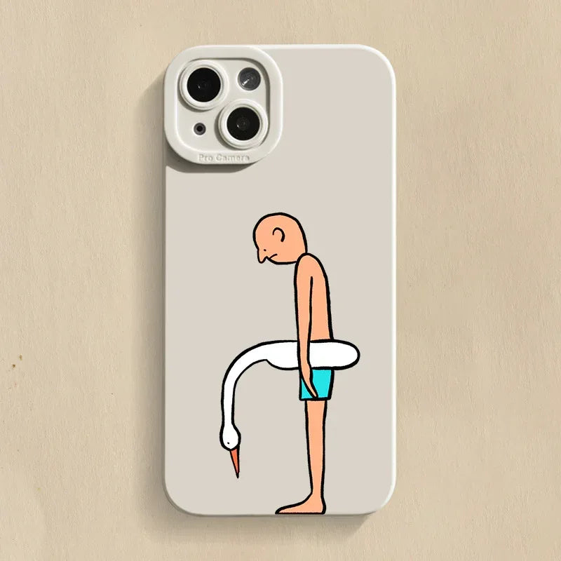 Depressed Niche Silicone iPhone Case - Viexta