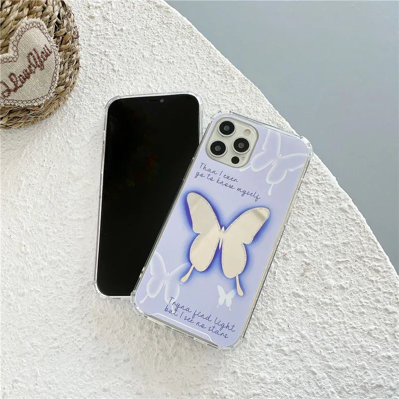 cartoon-mirror-butterfly-heart-iphone-case - Viexta